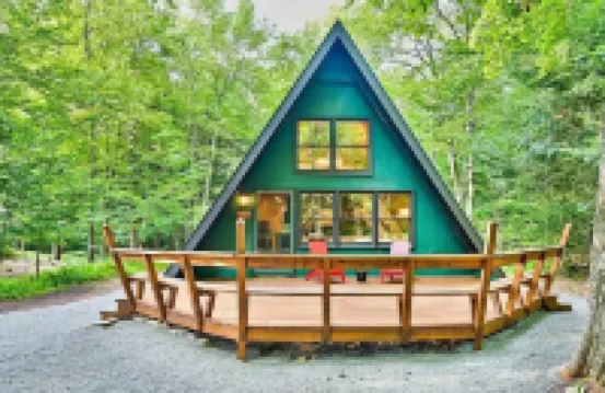 Pocono Summer Paradise: A-Frame, Sauna, Hot Tub, Fire Pit