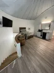 Cozy Grain Bin Room Retreat on a Working Mini Farm