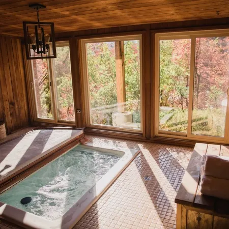 Gorgeous views and two decks! Large open cabin, short walk to lodge - Sleeps 14
