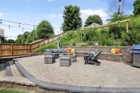 Large luxe home with gorgeous outdoor spaces and hot tub