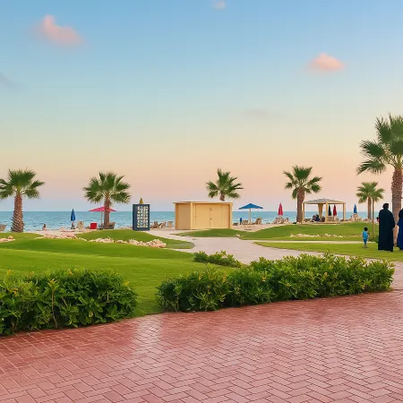 Beachfront Chalet in Porto Said with Pool & Garde