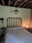 Direct lakefront cottage with wood burning fireplace in great room. Pet friendly