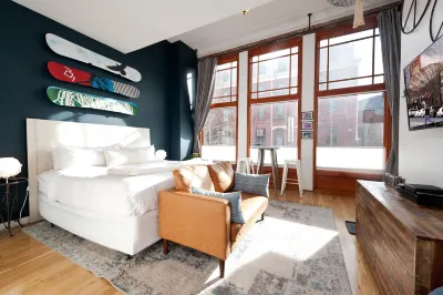 Fully Stocked Kitchen and Common Patio - Charming Downtown Retreat