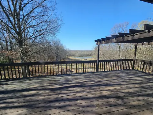 Breathtaking views of Bald Knob Cross, just 2 minutes from Walkers Bluff Casino!