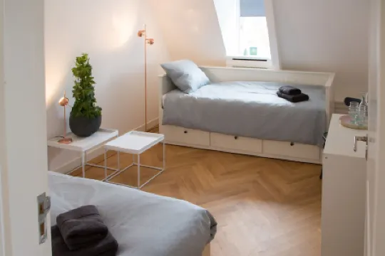 Canal house top floor in historic center Gouda