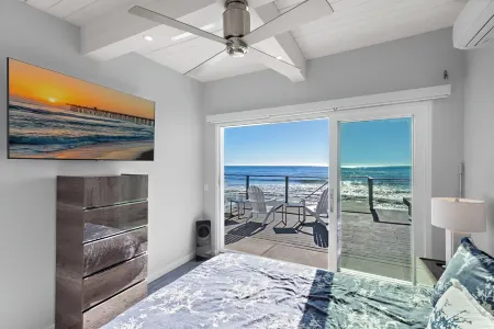 Oceanfront Retreat: 2BR Home with Private Beach Access, Firepit & BBQ