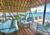 Ocean Light Over Water Bungalow, Bedroom, King Bed, Living Room, Kitchenette
