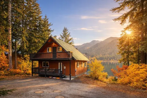 Otter Chalet On Fish Lake 4 Bedroom Home by NW Comfy Cabins by RedAwning