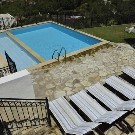 Villa Ouranos Our Dream in Blue and Cream with Seaview and Pool