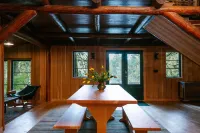 Three waterfalls, a river and Lodge.