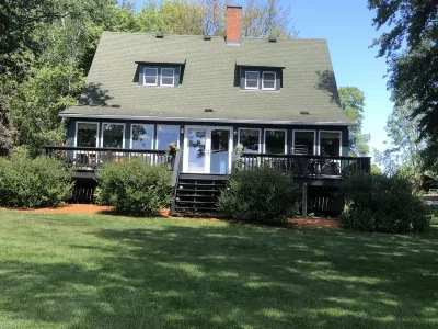 90 Ft of Frontage on Balsam Lake, WI--w/large dock and more. Sleeps 12+