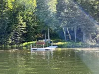 Enjoy privacy in this newly built cabin with spectacular view of North Star Lake
