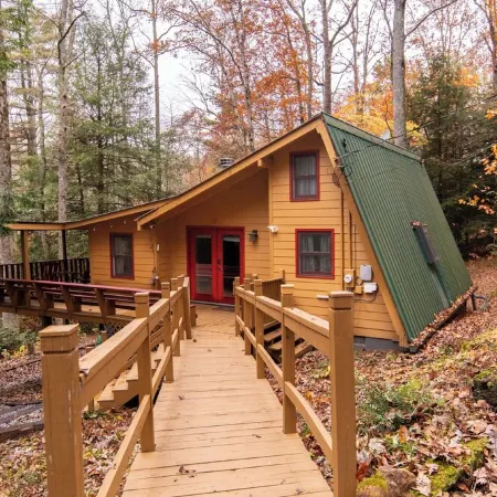 Dog-Friendly Cabin in Appalachian Mountains! -Near at, Firepit, with Hot Tub!