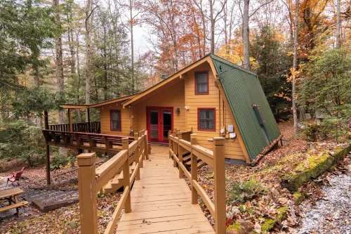 Dog-Friendly Cabin in Appalachian Mountains! -Near at, Firepit, with Hot Tub!