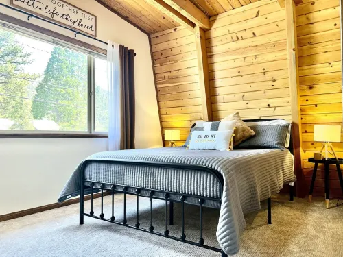 Plug in to the peace, joy, and Zen at this modern Modified A-Frame Cabin!