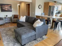 Newly remodeled apartment over shop, 1 block from airport