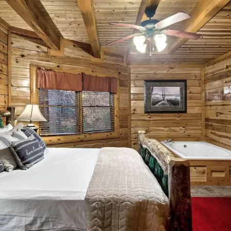 Smoky Cabin Private Indoor Hot Pool, Hot Tub, Theater, Rafting & Tubing 15 Min!!