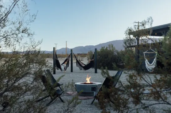 Casa Del Desierto—Private Boho Oasis with Palm Trees, Hot Tub, Fire Pits