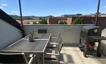 Rooftop Openspace with Balconies Parking and BBQ