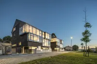 Contemporary architecture near the beach. Hotels near Anaco