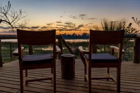 Luxury safari tent between Maun and Moremi