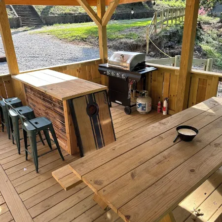 Griffen Mill Properties Cabin #8 by Waterfall in Salem Al with WiFi, AC