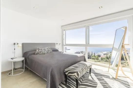 Modern villa with heated swimming pool and breathtaking view
