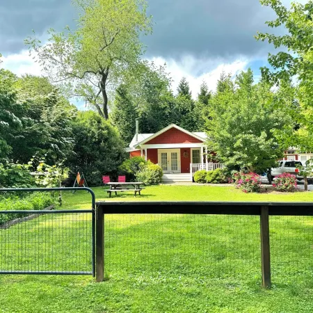Incredible fenced in dog friendly cottage in downtown Brevard with hot tub!