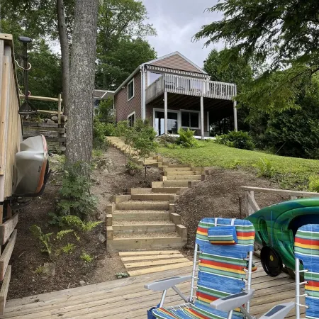 Half Moon Lake, Barnstead, NH vacation house on water front with firepit