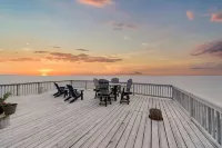 On the water with private beach, sunsets and sunrises