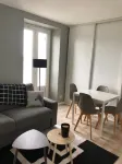 Apartment close to beaches and shops. Balcony with sea view. Seaside resort.