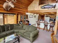 Close to Soldotna, large home on the Kenai River.  Sleeps 15, 7 bedrooms, 6 bath