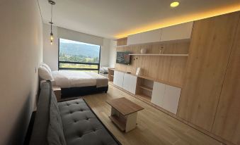 Apto con Jacuzzi Privado y vista verde