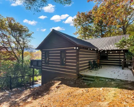 Romantic Modern Cabin w/Mountain Views, Hot Tub, Pet-Friendly & EV Charger Hotels in Cherry Log