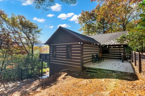Cozy Modern Cabin w/Year Round Mountain Views, Hot Tub, Pet Friendly& EV Charger فنادق في Cherry Log