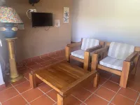 Heavenly spot with saltwater pool and typical gazebo in pretty garden