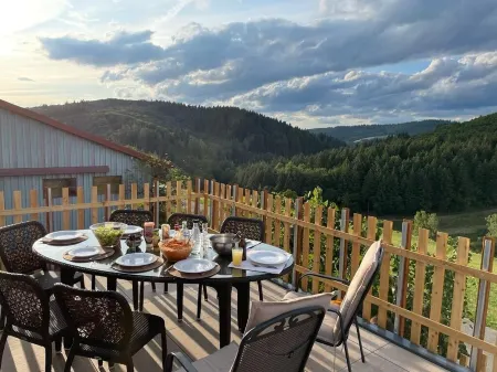 Half-timbered house in the countryside