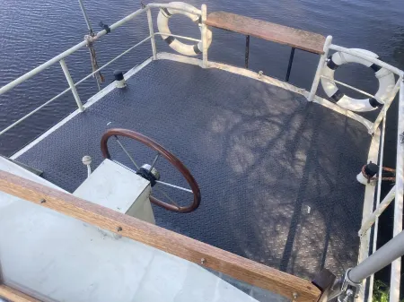 Charming Dutch Steel Cruiser Boat on the River Medway in the Garden of England