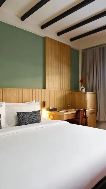 ห้องสตูดิโอมาตรฐาน, 1 เตียงคิงไซส์, ระเบียง, วิวสวน