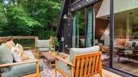 Fireside on Mortar by Avantstay Modern A-fram Home + Hot Tub + Firepit + Forest Views - Country Houses