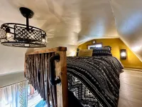 Tiny House Farm Stay with Outdoor Kitchen, Private Deck & Shared Pool