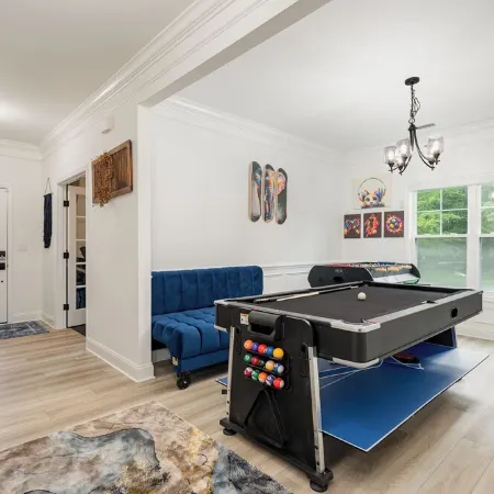Luxurious 5-bedroom house with swim-spa, fitness&weight room, game room, & more!