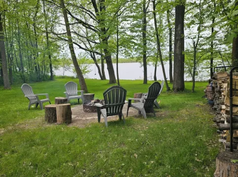 Relax in 3 bed, 2 bath house on quiet 2 acres with private lake.
