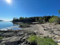 Johnson Homestead. One level living, ocean view with semi-private beach access.