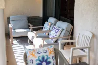 Modern Oceanfront Condo both Gorgeous & Sleek, 2 bds & 2 Bths. Pool w/ Snack Bar