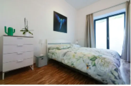 2 room loft apartment with garden and parking space