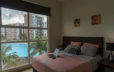 Dr02 Departamento Moderno con Vista a la Laguna en Dream Lagoons Hotels near Playa las Perlas