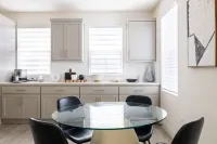 Family-sized house with huge kitchen and patio