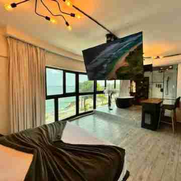 Loft minimalista con vistas al mar y bañera  en Santo Domingo with AC, WiFi Rooms