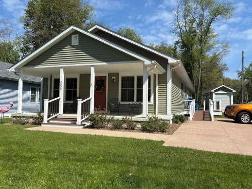 Charming 3-Bedroom House in Michigan City is Handicapp Friendly with a Ramp.